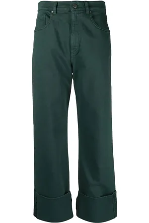 P.A.R.O.S.H. Turn-up cuffs straight-leg jeans