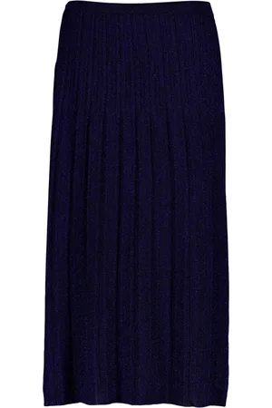 ZIMMERMANN Ribbed lurex midi skirt