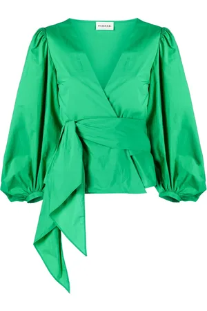 P.A.R.O.S.H. Wraparound-style V-neck blouse