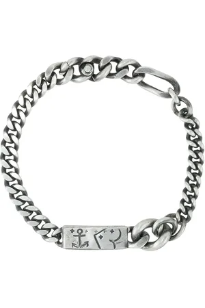 WERKSTATT:MÜNCHEN Engraved-tag chain bracelet