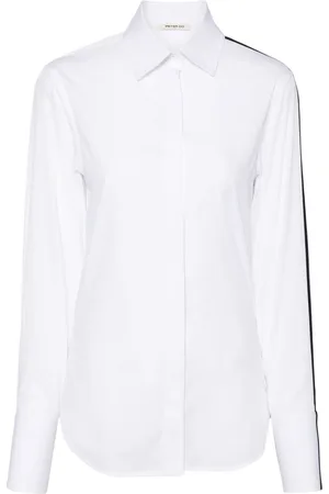 Peter Do Side-stripe cotton shirt