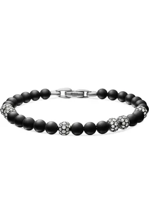David Yurman Sterling Spiritual Beads pavé bracelet (6mm)