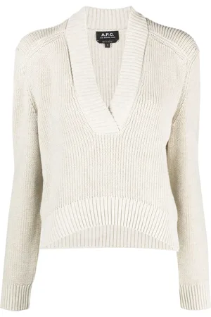 A.P.C. V-neck cotton jumper