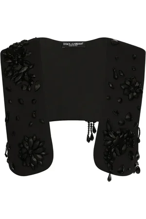 Dolce & Gabbana Crystal-embellished crop waistcoat