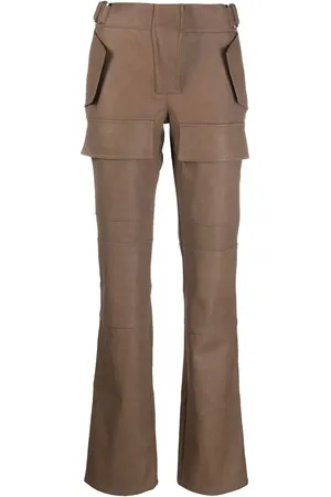 MISBHV Leather-effect cargo trousers
