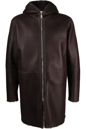 TAGLIATORE Wilson hooded leather coat