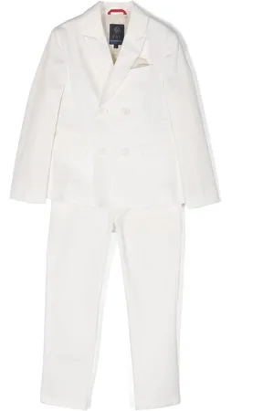 FAY Double-breasted cotton suit