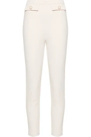 Elisabetta Franchi Logo-plaque slim-fit trousers