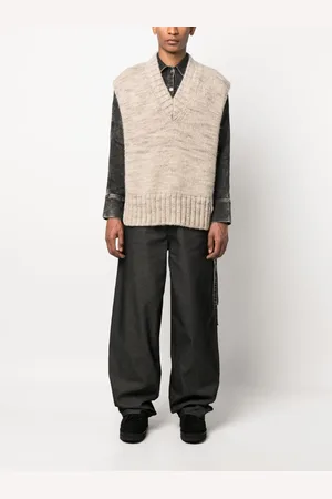 RAF SIMONS Wide-leg cotton-blend trousers