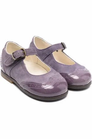 PèPè Brogue-detail buckled ballerina shoes