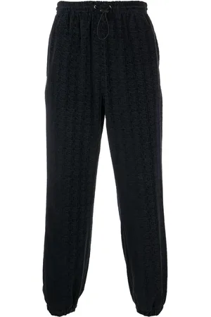Alexander Wang Monogram-embossed drawstring track pants