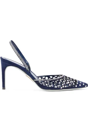 RENE CAOVILLA Carrie suede slingback pumps