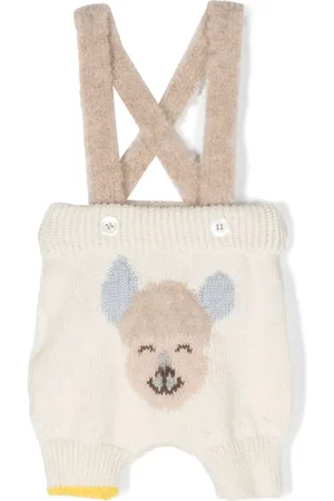 Gensami Intarsia-knit wool blend overalls