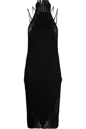ANDREADAMO Halterneck knitted midi dress