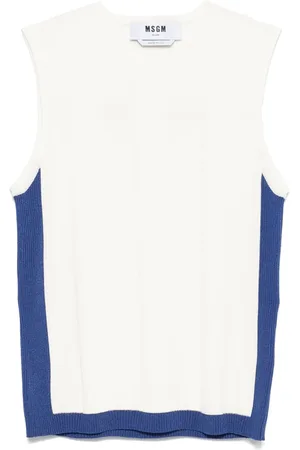Msgm Ribbed-knit tank top