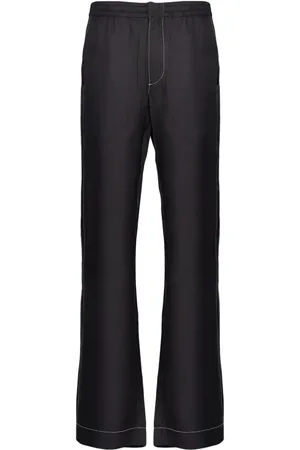 Prada Drawstring-waist silk trousers