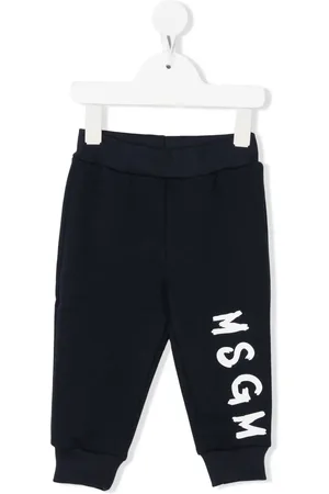 Msgm Logo-print cotton track pants