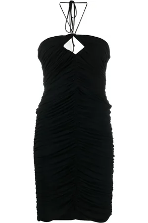 MAGDA BUTRYM Ruched halterneck mini dress