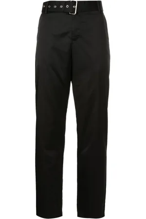 Uma Raquel Davidowicz Belted-waist straight-leg trousers