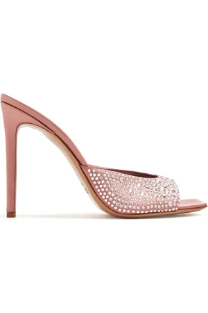 PARIS TEXAS Holly crystal-embellished mules