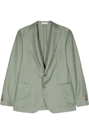 Boglioli Herringbone single-breasted blazer