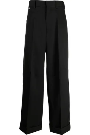 UNDERCOVER Pleated straight-leg wool trousers