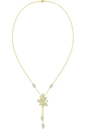 Marchesa Notte 18kt yellow floral diamond necklace