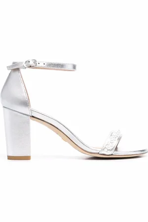 Stuart Weitzman Nearly Nude 80mm faux-pearl sandals