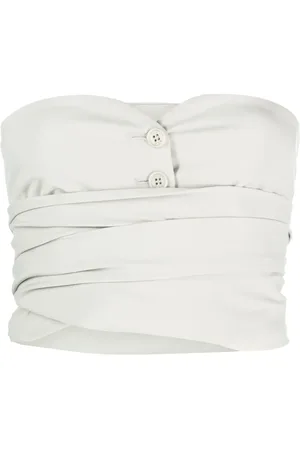 Serafini Wraparound strapless cropped top