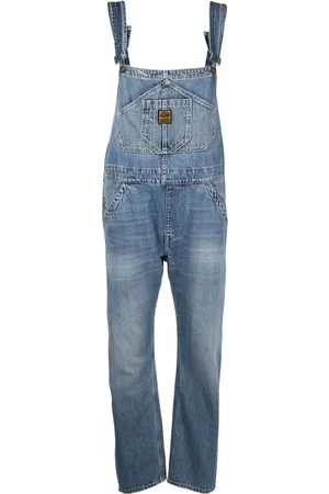 WASHINGTON DEE CEE Logo-patch denim dungarees