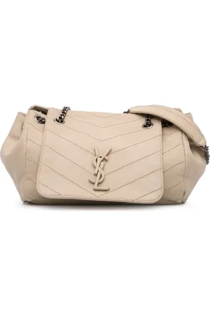 Saint Laurent 2018 Small Chevron Lambskin Monogram Nolita shoulder bag