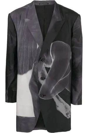 YOHJI YAMAMOTO Graphic-print single-breasted blazer