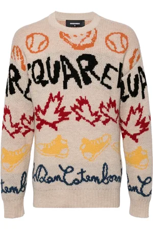 Dsquared2 Baseball logo-intarsia jumper
