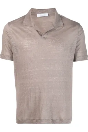 Cruciani Lined short-sleeved polo shirt