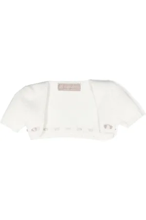 LA STUPENDERIA Contrasting-strap cotton bolero