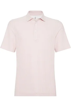 Brunello Cucinelli Ribbed-knit polo shirt