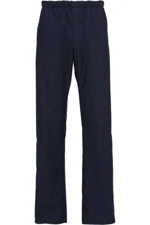 Prada Elasticated-waist cotton trousers