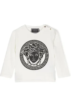 VERSACE Logo-print cotton-blend shirt