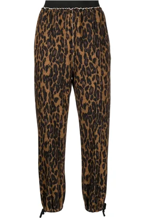 UNDERCOVER Leopard-intarsia cotton trousers
