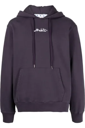 OFF-WHITE Embroidered-logo cotton hoodie