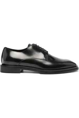Alexander McQueen Logo-plaque leather derby shoes