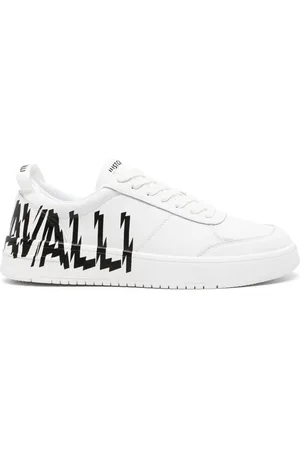 Roberto Cavalli Logo-print leather sneakers