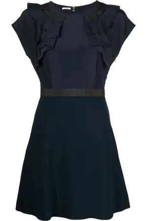 Miu Miu Ruffle-detailed A-line dress