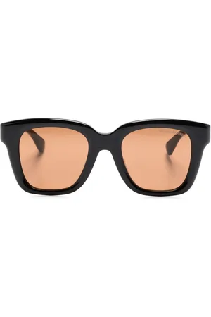 Alexander McQueen Skull-appliqué square-frame sunglasses