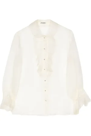Miu Miu Broderie anglaise silk shirt