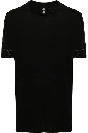 THOM KROM Decorative-stitching fine-knit T-shirt