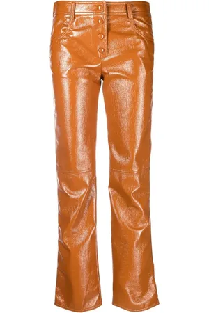 Msgm Patent straight-leg trousers
