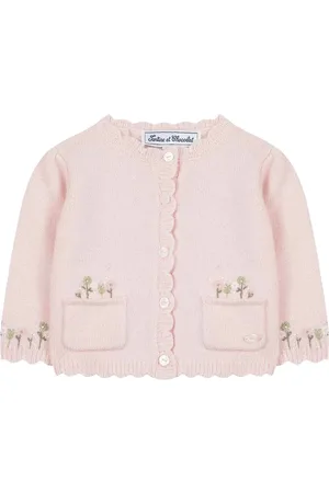 Tartine Et Chocolat Floral-embroidered cardigan