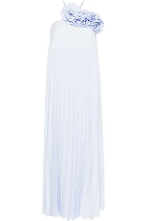 P.A.R.O.S.H. Plissé halterneck maxi dress