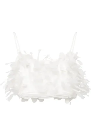 SELEZZA Fringed bralette top